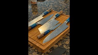 Sharpening knives for a chef!