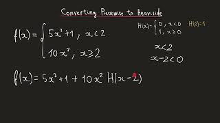 Converting piecewise into Heaviside function