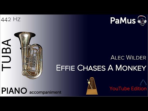 Alec Wilder: Effie Chases A Monkey for Tuba Piano accompaniment 442Hz