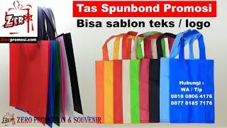 Jual Tas Spunbond Promosi Murah Bisa sablon teks / logo