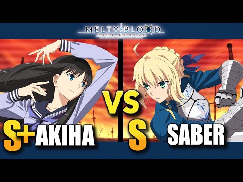 【MBTL】 S+ | Akiha vs S | Saber 【MELTY BLOOD TYPE LUMINA】PC/STEAM REPLAY GAMEPLAY