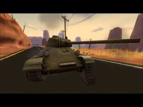 T-34 vs T-50 Tank battle movie