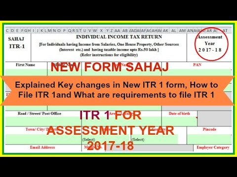 How to file income tax return online for salaried persons for FY 2016-17 and AY 2017-18 *New ITR1* Video