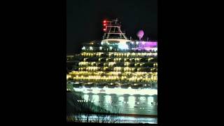 MV Ventura leaving Southampton at night #pandocruises #cruiseship #travel #southampton