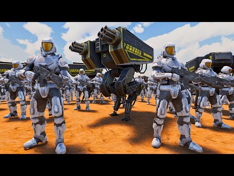 T-45 ROBOTS & GALACTIC SOLDIERS vs 2 MILLION DARK ZOMBIES | CINEMATIC UEBS 2