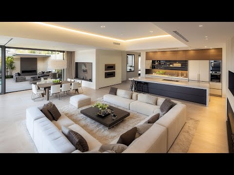 New 2025 Trends Modern Luxury Living Room with Open Layout Interior Design