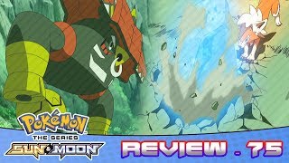 Ash's Lycanroc Learns Stone Edge! Lycanroc VS Tapu Bulu | Pokemon Sun & Moon Anime Episode 75 Review