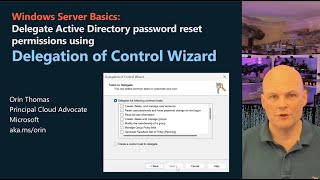 Delegate Active Directory password reset permissions using the Delegation of Control Wizard