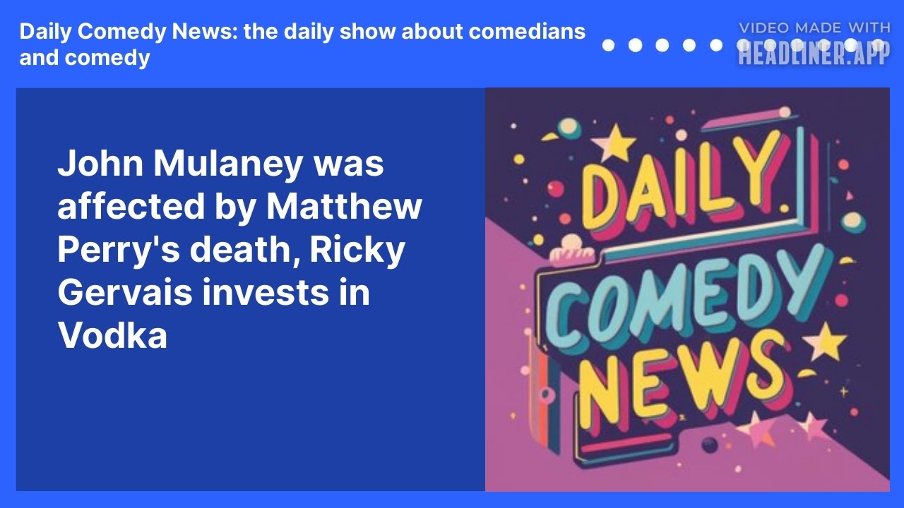 John Mulaney was affected by Matthew Perry's death, Ricky Gervais invests in Vodka