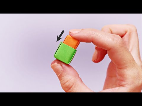 DIY Mini Origami Button Toy (No Glue) | Origami Fidget Toy | Origami Pop It