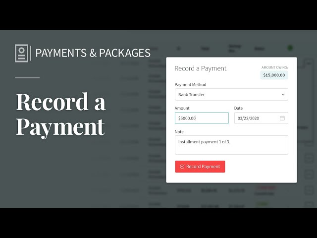 Record Invoice Payments