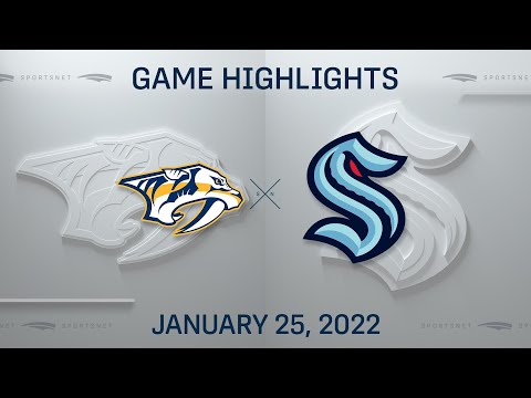 NHL Highlights | Predators vs. Kraken - Jan 25, 2022