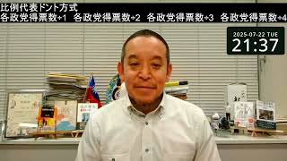 次の衆院選での出馬予定　参議院議員選挙、30万「浜田聡」票でも落選した理由（ドント方式）、私の本の紹介、等