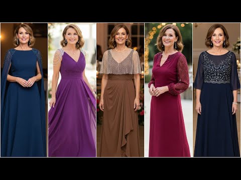 Elegant Chiffon Gowns for Mother of The Bride | Flattering Styles for Every Age & Body Type 2025