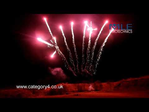 7 x 1 30mm fan Red wave crossette with rising tail and mine 64623348