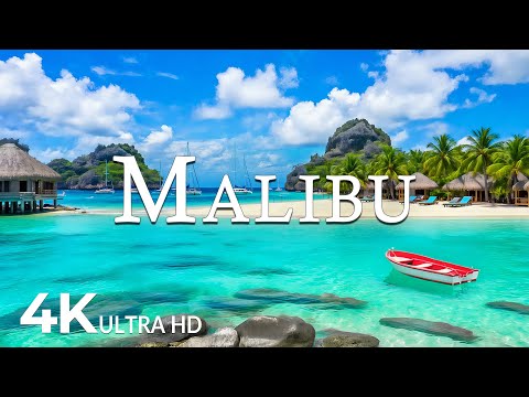 FLYING OVER MALIBU (4K UHD) – Soothing Music Along With Beautiful Nature Video - 4K Video UHD #2