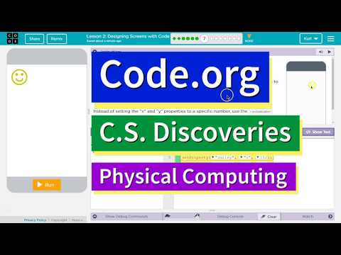Designing Screens with Code Lesson 2.7 Tutorial with Answers Code.org CS Discoveries