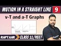 Motion In A Straight Line 09 V T And A T Graphs Class 11 NEET RAFTAAR