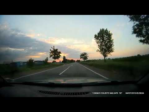 Pasăre pe parbriz..spre Bacău, după comuna Măgura