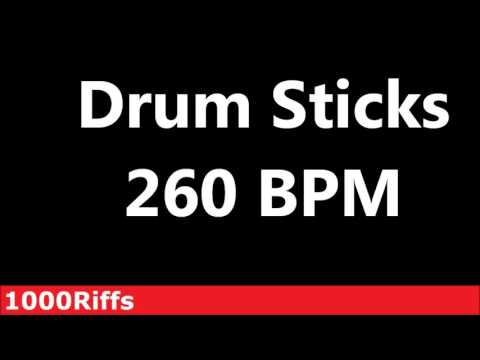 Drum Sticks Metronome : 260 BPM - Beats Per Minute