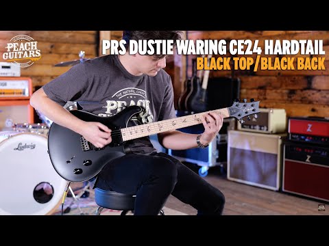PRS BLACKED OUT CE24 Dustie Waring Signature Hardtail 2023 - Black Top/Black Back image 4