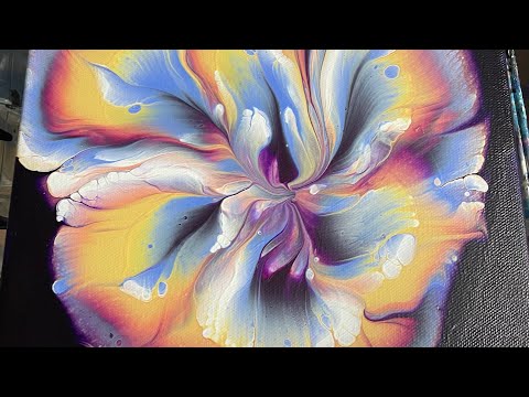 Fantastic reverse flower dip! You won’t believe how gorgeous this dried! Acrylic pour painting