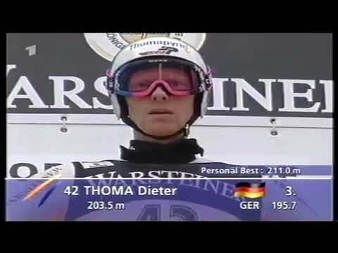Dieter Thoma - 209 m - SFWCH Oberstdorf 25.01.1998 - Old Hill Record