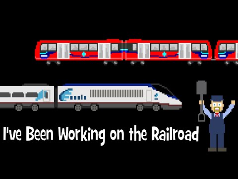 I've Been Working on the Railroad - with Piano Tipping - Railway Vehicles - The Kids' Picture Show