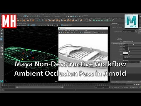 Maya 2019 Non-Destructive workflow, Ambient Occlusion pass in Arnold
