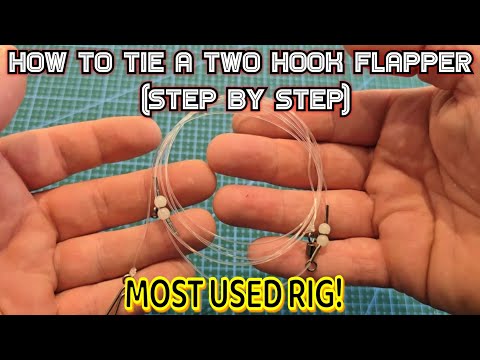 HOW TO TIE A TWO HOOK FLAPPER - STEP BY STEP - SEA FISHING RIG