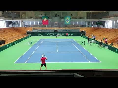 João Sousa vs. Nuno Borges — Treino de preparação PORTUGAL vs. BRASIL Taça Davis