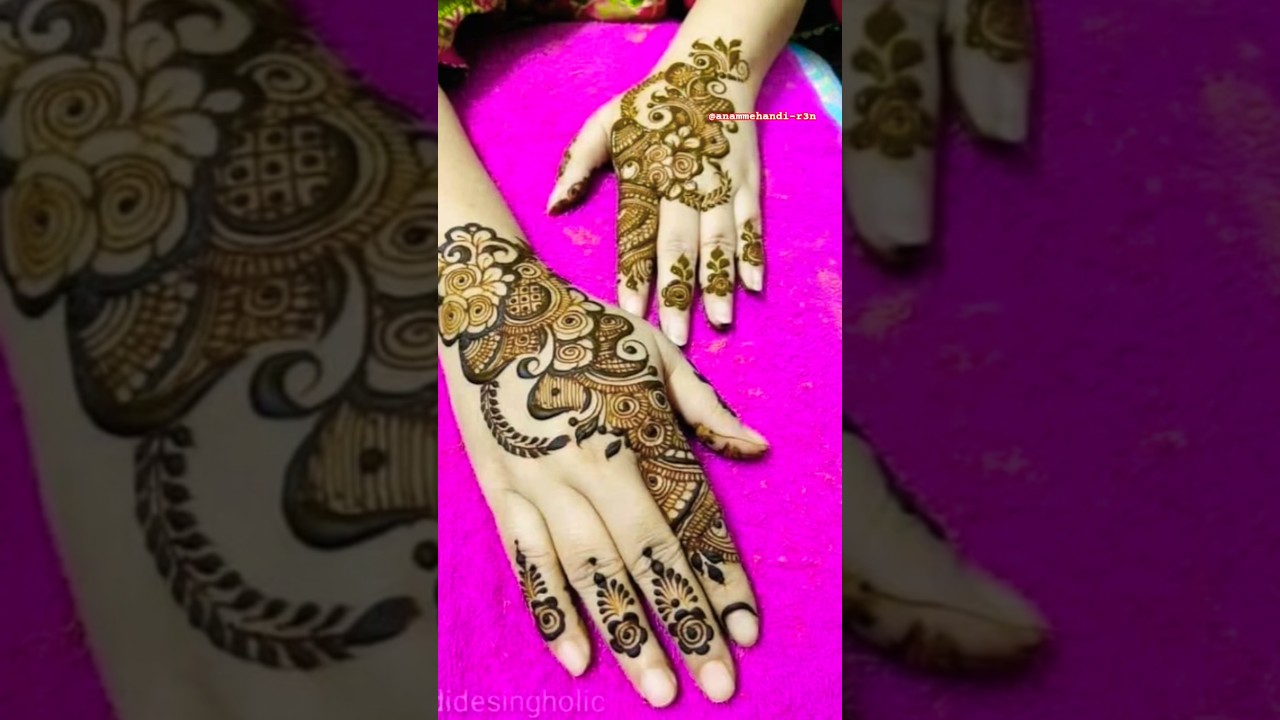 🌿New mehandidesign simple back hand mehandidesign♥️🥀#beautifulmehndi#trendingshorts #trendingmehndi