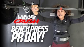 Veronica Crushes! 110lb Bench Press PR | 110lb Bench Press PR at 50+