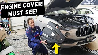 MASERATI Upper Engine Cover Removal Replacement Maserati Levante Ghibli Quattroporte
