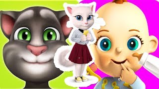 Kids learn colors with funny My Talking Tom Angela Babsy Baby