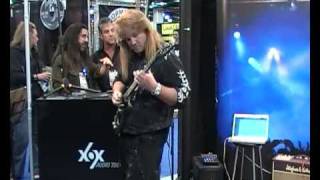 Steve Burrows shredding at the XOX booth at NAMM 09