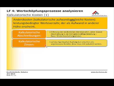 KLR - Kostenrechnung - Grundbegriffe abgrenzen Teil 4/1