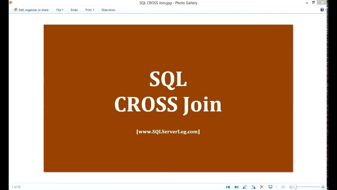 44 - SQL CROSS Join - Learn SQL from www.SQLServerLog.com [HD]