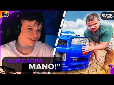 ARUAN REAGE: DEIXEI O PAULINHO PILOTAR MEU SKYLINE R34 😱 (RENATO GARCIA) - Cortes do Aruan