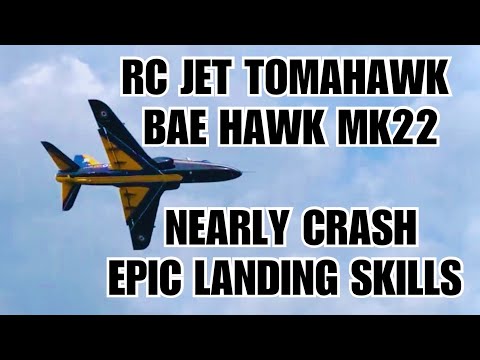 Tomahawk BAE HAWK MK66 RC Jet - landing nearly crash