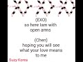 EXO  open arms (with lyrics)