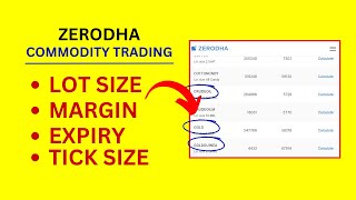Zerodha Commodity Trading & Lot Size Explained in Hindi