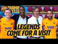KLUIVERT, COCU & RAFA MÁRQUEZ stop by + ALVES takes off his training bib while doing KICK-UPS!!  ?