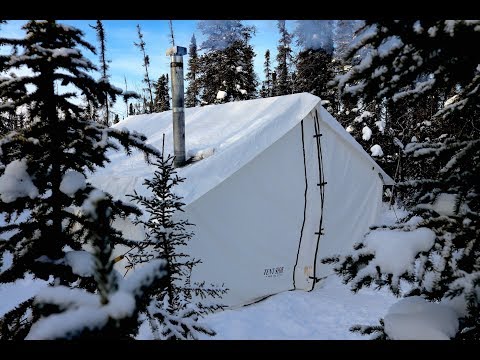 -34c Cold, Frigid and Freezing Wall Tent!! Video