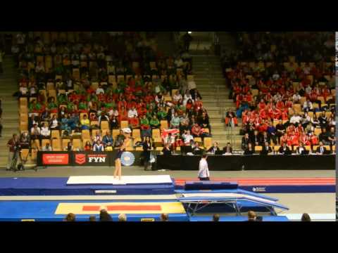 RUS Elina Stepanova Final Round Womens Tumlbing 2015 World Age Group Competition Denmark 5th place