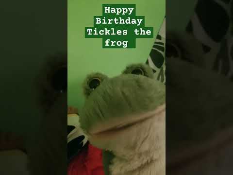 Happy Birthday Tickles the frog #frogpuppet #shorts #tiktok #viral