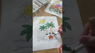 Calming Beach Coloring | Calming Coloring Page