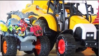 Çocuk Videoları. Kamyon Traktör Kepçe Ekskavatör Dozer Yeni İş Makineleri