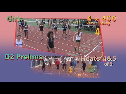 2018 TF - CIF-ss Prelims (D2) - 4x400 (Girls, Heats 4-5 [of 5])