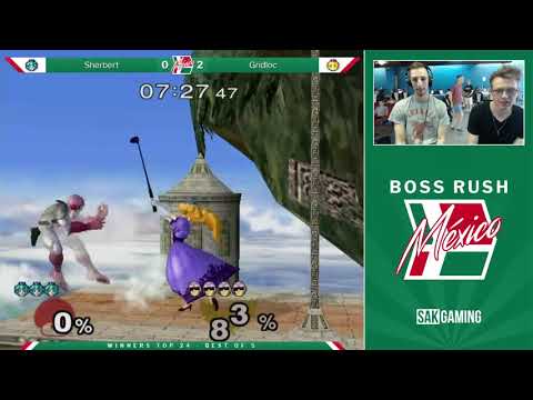 Boss Rush Mexico WR1 - Sherbert (Peach) vs Gridloc (Captain Falcon/Peach)